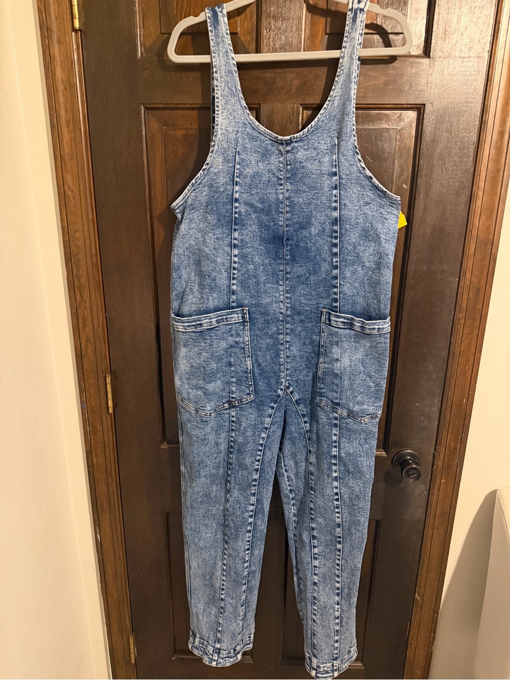 Blakely Designs L/XL Acid-Wash Denim Jumpsuit Romper in Blue